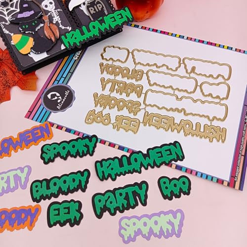 Alinacutle Halloween-Metall-Stanzform für handgefertigte Kartenherstellung, Scrapbooking, Album, Papier, Weihnachtsgeschenk, Urlaubsdekoration, handgefertigte Vorlage, alinacutle von alinacutle