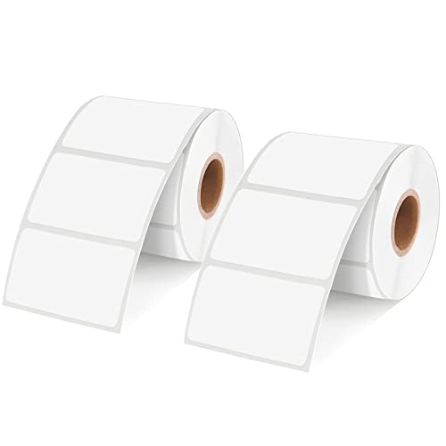 1000 Etiketten Selbstklebend 89 mm x 36 mm Haushaltsetiketten blanko auf Rolle Thermotransfer-Etiketten Klebeetiketten Klein für Gefrierdosen Drucker Name Adressetiketten (2 rolle=2000 Etiketten) von alitade