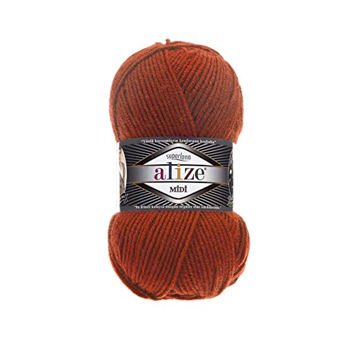 Alize SuperLana Midi 25% Wolle 75% Acryl je Knäuel 100g 170m 4 Knäuel - 36 terrea Alize SuperLana Midi 25% Wolle 75% Acryl je Knäuel 100g 170m 4 Knäuel - 36 terrea von Alize
