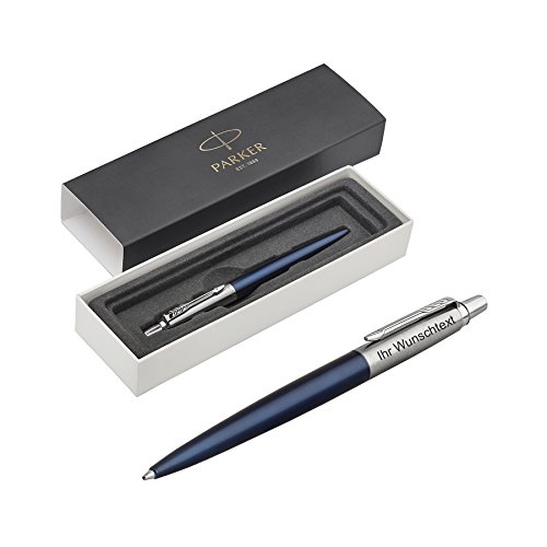 Parker Kugelschreiber Jotter C.C, Edelstahl, farbig, inkl. Laser-Gravur (Royal Blue) von all4myoffice