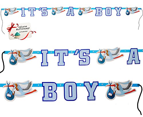 1 Stück Girlande It´s a Boy/es ist EIN Junge - zur Geburt/Baby - Wimpelkette - Kinder/Partykette - Party - Neugeboren - Klapperstorch/Pullerpart.. 1 Stück Girlande It´s a Boy/es ist EIN Junge - zur Geburt/Baby - Wimpelkette - Kinder/Partykette - Party - Neugeboren - Klapperstorch/Pullerpart.. von alles-meine.de GmbH