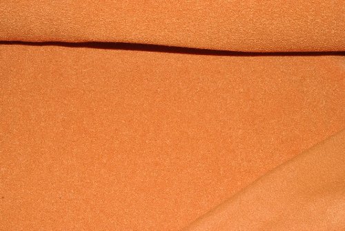 alles-meine.de GmbH 1 m * 1,5 m Stoff Fleece - Fleecestoff Wellness angeraut - Uni orange - hochwertig und superweich - Wellnessfleece - Meterware zum Nähen von alles-meine.de GmbH