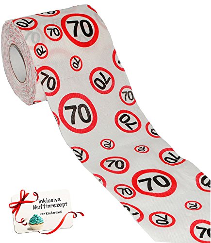 10 Rollen Toilettenpapier - " 70. Geburtstag/siebzig Jahre - Happy Birthday " - 28 m - Verkehrsschild - WC Klopapier Klopapier - Senior/Bestager - lusti.. 10 Rollen Toilettenpapier - " 70. Geburtstag/siebzig Jahre - Happy Birthday " - 28 m - Verkehrsschild - WC Klopapier Klopapier - Senior/Bestager - lusti.. von alles-meine.de GmbH
