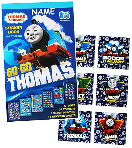 102 tlg. Set Sticker/Aufkleber - " Thomas die Lokomotive " incl. Namen - mit SILBERGLANZ ! - für Kinder Kind/groß - z.B. für Stickeralbum/Stickerblock -.. von alles-meine.de GmbH