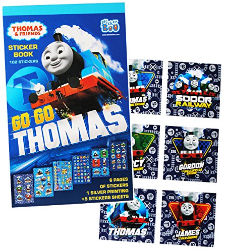 102 tlg. Set Sticker/Aufkleber - " Thomas die Lokomotive " - mit SILBERGLANZ ! - für Kinder Kind/groß - z.B. für Stickeralbum/Stickerblock - Stickerset .. von alles-meine.de GmbH