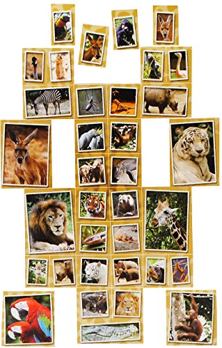 105 tlg. Set Aufkleber/Sticker - " Zootiere - Tiere " - selbstklebend - für Mädchen & Jungen - Tier/Safari Afrika - Giraffe Löwe/Affen - Tiger - Stick.. von alles-meine.de GmbH