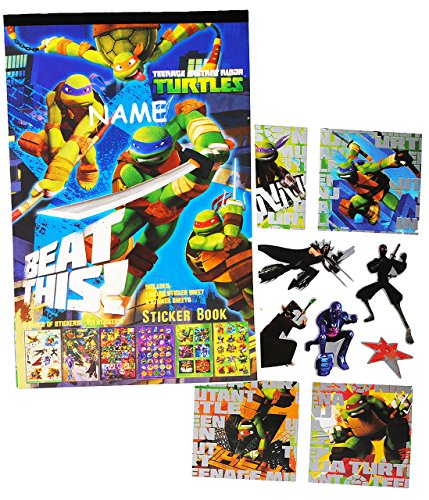 121 tlg. Set Sticker/Aufkleber - " Teenage Mutant Ninja Turtles " incl. Namen - mit SILBERGLANZ ! - für Kinder Kind/groß - z.B. für Stickeralbum/Sticker.. von alles-meine.de GmbH