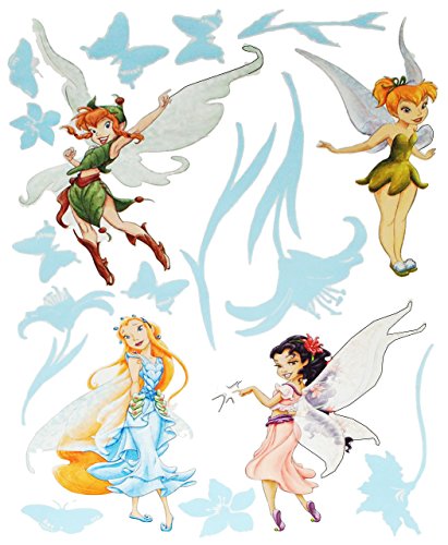 17 TLG. Set XXL - Wandtattoo/Fensterbild/Sticker groß - Tinkerbell Fairies Feen mit Blumen - Wandsticker selbstklebend Fairy - Kinderzimmer für Mädchen 17 TLG. Set XXL - Wandtattoo/Fensterbild/Sticker groß - Tinkerbell Fairies Feen mit Blumen - Wandsticker selbstklebend Fairy - Kinderzimmer für Mädchen von alles-meine.de GmbH