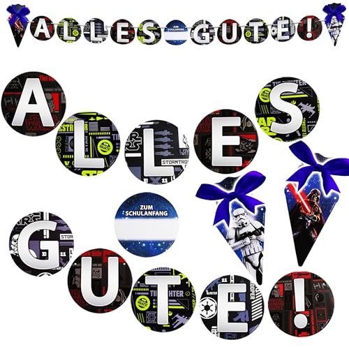 2,8 m - XL Girlande/Wimpel - Alles Gute zum Schulanfang/Star Wars - Schuleinführung/Schule - Kinder/Partykette - Wimpelkette - Party - Schulbeginn FES.. 2,8 m - XL Girlande/Wimpel - Alles Gute zum Schulanfang/Star Wars - Schuleinführung/Schule - Kinder/Partykette - Wimpelkette - Party - Schulbeginn FES.. von alles-meine.de GmbH
