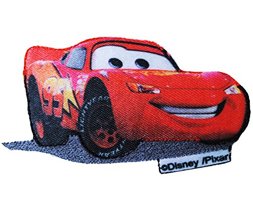 2 Stück Bügelbilder - Disney Cars - Auto - Lightning McQueen - 8,3 cm * 3,6 cm - Aufnäher/Applikationen/Aufbügler - gewebte Flicken - Bügelflicken/Hos.. von alles-meine.de GmbH