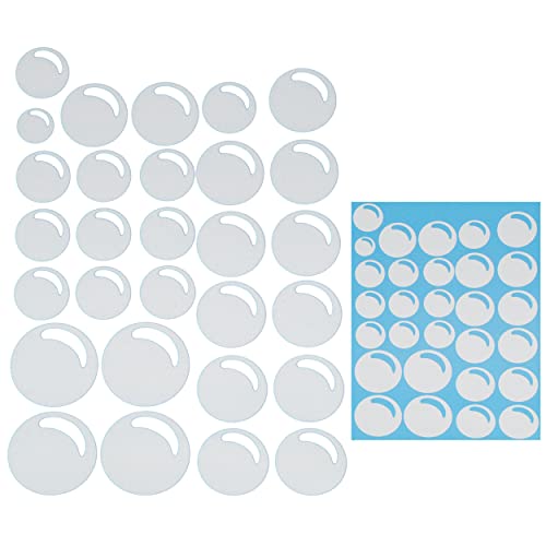 29 tlg. Set XL Wandtattoo/Sticker - " silber glänzende Wasserblasen & Blubberblasen " - Wandsticker - Aufkleber für Kinderzimmer - selbstklebend + wiederv.. von alles-meine.de GmbH
