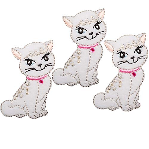 alles-meine.de GmbH 3 Stück Bügelbilder/Applikation/Aufbügler - süße weiße Katze - 5,2 cm * 3,7 cm - Aufnäher/gewebte Flicken - zum Aufbügeln Aufkleben Aufnähen - Bügeln .. alles-meine.de GmbH 3 Stück Bügelbilder/Applikation/Aufbügler - süße weiße Katze - 5,2 cm * 3,7 cm - Aufnäher/gewebte Flicken - zum Aufbügeln Aufkleben Aufnähen - Bügeln .. von alles-meine.de GmbH
