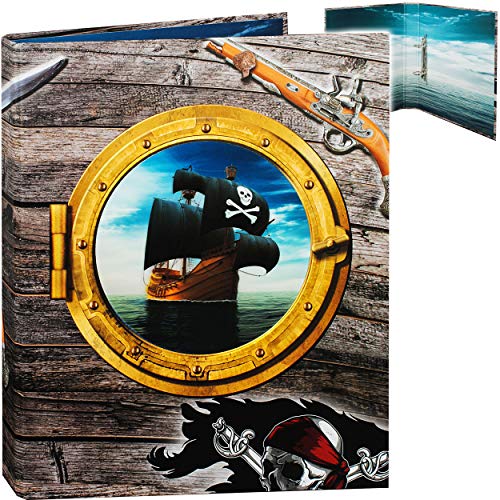 3D Effekt - großer A4 - Ordner/Ringbuch/Sammelordner - Pirat - Piratenschiff - Aktenordner - Ringordner für Dokumente / 2 Ringe - 4,5 cm breit - Mechanik .. von alles-meine.de GmbH
