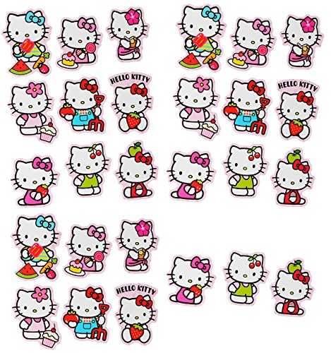 81 tlg. Set Aufkleber/Sticker - " Hello Kitty " - selbstklebend - für Mädchen - Katzen/Kätzchen Stickerset Kinder - z.B. für Stickeralbum/Figuren - Ha.. von alles-meine.de GmbH
