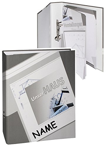 A4 Ringbuch/Ordner/Fotoalbum - " unser Haus " - incl. Namen + Einlagen für Planung Hausbau & Umbau & Renovierung/Eigenheim - Bautagebuch - Bauabschnitte.. von alles-meine.de GmbH
