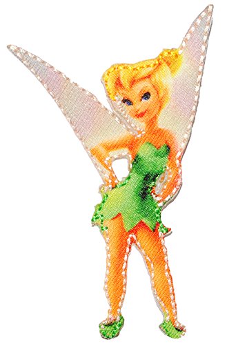 Bügelbild - " Disney - Fairies - Tinkerbell " - 5,5 cm * 9,8 cm - Aufnäher Applikation - Peter Pan - gewebter Flicken - Jungen & Mädchen - Fairy/Schmetterli.. von alles-meine.de GmbH