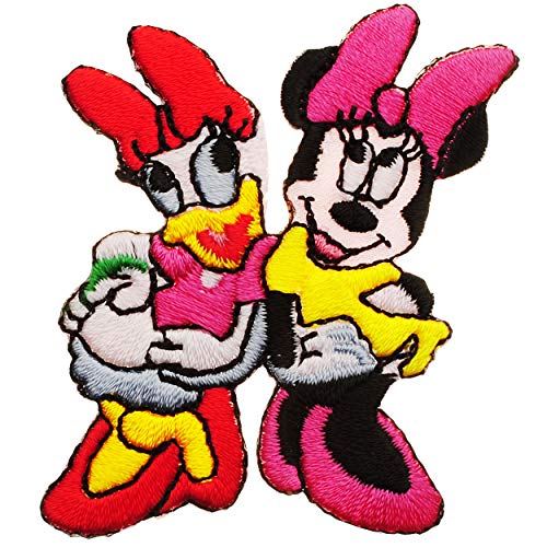 Bügelbild - Disney - Minnie Mouse & Daisy - 5,9 cm * 5,5 cm - Aufnäher/Applikation/Aufbügler - gestickter Flicken - Bügelflicken/Hosenflicken - Bügelsti.. von alles-meine.de GmbH