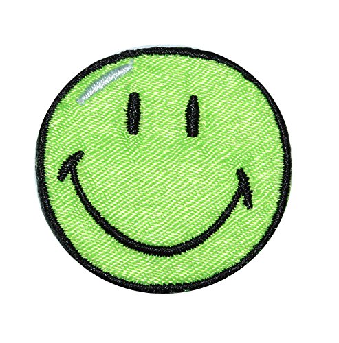 alles-meine.de GmbH Bügelbild - Smiley grün - 3,8 cm * 3,8 cm - Aufnäher gewebter Applikation/Flicken - Emotion Smileys Gesichter Smile/lachend grinsend - bunt World - Mädche.. alles-meine.de GmbH Bügelbild - Smiley grün - 3,8 cm * 3,8 cm - Aufnäher gewebter Applikation/Flicken - Emotion Smileys Gesichter Smile/lachend grinsend - bunt World - Mädche.. von alles-meine.de GmbH
