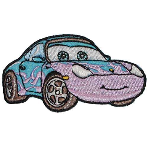 Cars Sally - 8,3 cm * 4,5 cm - Bügelbild - Auto Mc Queen Auto Car blau Kinder - Porsche/Aufnäher - Lightning McQueen - Fahrzeug Patch von alles-meine.de GmbH