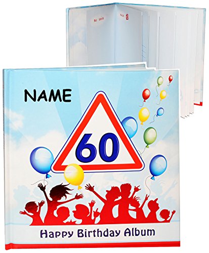 Geburtstag - " 60 Jahre - Happy Birthday " - incl. Name - Erinnerungsalbum/Fotoalbum - Gebunden zum Einkleben & Eintragen - Album & Erinnerungsbuch - Fotobu.. von alles-meine.de GmbH