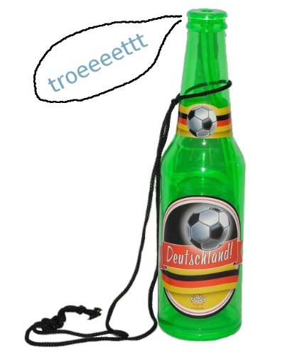 Tröte - als Bierflasche Deutschland - Kinder Fußball Kindergeburtstag - Party deutsche Bier Flasche Ball - Pfeife wie Trillerpfeife/Feife - Verein Sport SPI.. von alles-meine.de GmbH