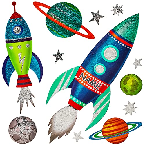 alles-meine.de GmbH Wandsticker Motivwahl Erwachsene & Kinder - 12 TLG. Set - 3D Effekt - Glitzer - Rakete - Planeten & Weltall - inkl. Name - selbstklebend + wiederverwendba.. alles-meine.de GmbH Wandsticker Motivwahl Erwachsene & Kinder - 12 TLG. Set - 3D Effekt - Glitzer - Rakete - Planeten & Weltall - inkl. Name - selbstklebend + wiederverwendba.. von alles-meine.de GmbH