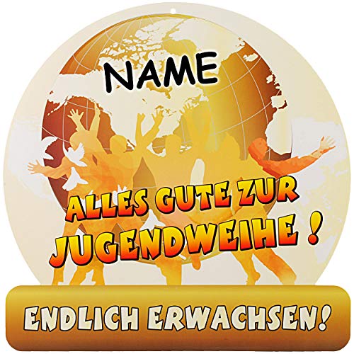 XL Deko Schild - Alles Gute zur Jugendweihe ! - 50 cm - inkl. Name - Glückwunsch Dekoschild - Partyschild - Bild Wanddeko - Wanddekoration - Raum - Banner Par.. XL Deko Schild - Alles Gute zur Jugendweihe ! - 50 cm - inkl. Name - Glückwunsch Dekoschild - Partyschild - Bild Wanddeko - Wanddekoration - Raum - Banner Par.. von alles-meine.de GmbH