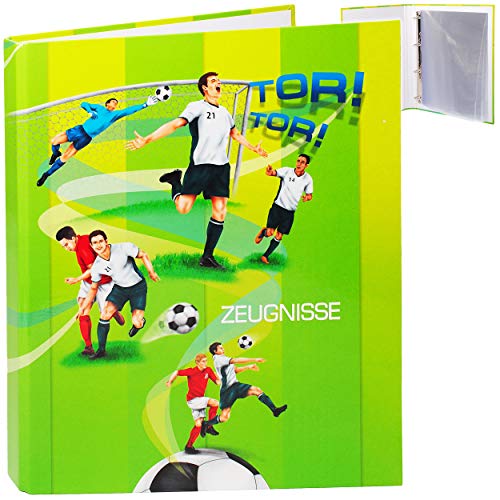 Zeugnismappe/Ringbuch/Zeugnisringbuch - Zeugnisse Fußball & Fußballspieler - Erweiterbar für Einsteckseiten + Einlagen - A 4 - Dokumentenmappe - A4 Ring.. von alles-meine.de GmbH