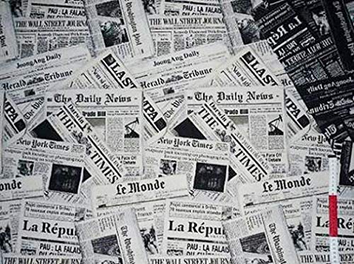 alles-meine.de GmbH 0,5 m * 1,4 m - Meterware - Stoff - Zeitung Newspaper - Patchwork Jacquard - schwarz weiß Stoffe - Möbelstoff Bezugsstoff - sehr stabil & fest alles-meine.de GmbH 0,5 m * 1,4 m - Meterware - Stoff - Zeitung Newspaper - Patchwork Jacquard - schwarz weiß Stoffe - Möbelstoff Bezugsstoff - sehr stabil & fest von alles-meine.de GmbH