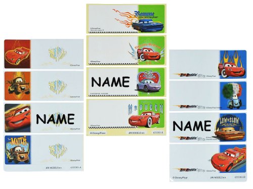 alles-meine.de GmbH 1 * 8 STK. Namensetiketten/Sticker selbstklebend - Cars Lightning McQueen - Heftetiketten - Etiketten Aufkleber Namenssticker für Hefte Schule - Namensticker von alles-meine.de GmbH