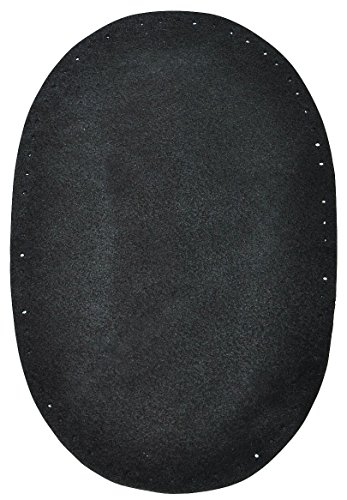 alles-meine.de GmbH 1 STK. Wildleder - echtes Leder - Flicken - schwarz - 10 cm * 15,5 cm - oval - Aufnäher zum Aufnähen/Applikation XL Format von alles-meine.de GmbH