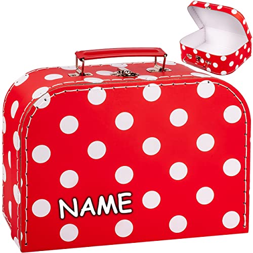 alles-meine.de GmbH 1 Stück Koffer/Kinderkoffer - MITTEL - rot & weiße Punkte - incl. Name - 25 cm - Pappkoffer - Puppenkoffer - Kinder - Pappe Karton - gepunktet/Polka.. alles-meine.de GmbH 1 Stück Koffer/Kinderkoffer - MITTEL - rot & weiße Punkte - incl. Name - 25 cm - Pappkoffer - Puppenkoffer - Kinder - Pappe Karton - gepunktet/Polka.. von alles-meine.de GmbH