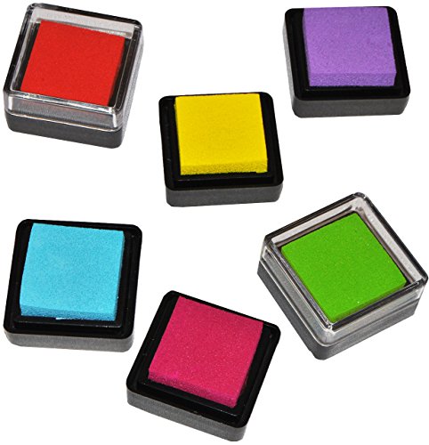 alles-meine.de GmbH 1 Stück Stempelkissen mit Deckel - Bunte Farben - verschließbar - Stempel - z.B: Fingerabdruck/Finger Druck - Pädagogik - Belobigungsstempel Loben Leh.. von alles-meine.de GmbH