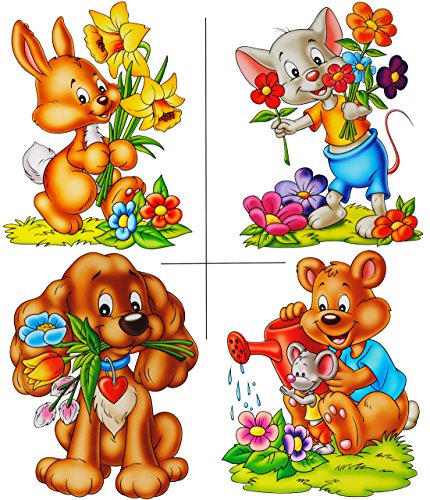 alles-meine.de GmbH 1 Stück großes Fensterbild - Osterhase & Tiere/Maus, Bär, Hund - Frühling - statisch haftend - selbstklebend + wiederverwendbar/Sticker Fensterstick.. alles-meine.de GmbH 1 Stück großes Fensterbild - Osterhase & Tiere/Maus, Bär, Hund - Frühling - statisch haftend - selbstklebend + wiederverwendbar/Sticker Fensterstick.. von alles-meine.de GmbH