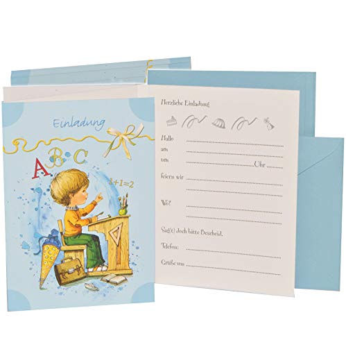 alles-meine.de GmbH 10 TLG. Set Einladungskarten + Umschlag - Schulanfang & Schuleinführung - Einladung Karte Jungen Schule Party - Einladungen Kinder alles-meine.de GmbH 10 TLG. Set Einladungskarten + Umschlag - Schulanfang & Schuleinführung - Einladung Karte Jungen Schule Party - Einladungen Kinder von alles-meine.de GmbH