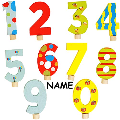 alles-meine.de GmbH 10 TLG. Set: Geburtstagszahlen - Holz - Zahlen von 0 bis 9 - inkl. Name - Zahlenstecker - für Geburtstagsring/Geburtstagszug/Geburtstagskranz - Kinder bun.. alles-meine.de GmbH 10 TLG. Set: Geburtstagszahlen - Holz - Zahlen von 0 bis 9 - inkl. Name - Zahlenstecker - für Geburtstagsring/Geburtstagszug/Geburtstagskranz - Kinder bun.. von alles-meine.de GmbH