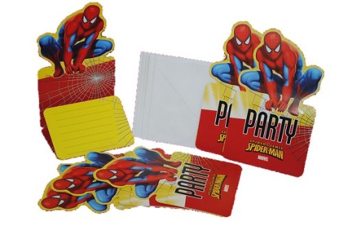 alles-meine.de GmbH 12 TLG. Set Spiderman Einladungskarten mit Umschlag Einladung Karte Karten alles-meine.de GmbH 12 TLG. Set Spiderman Einladungskarten mit Umschlag Einladung Karte Karten von alles-meine.de GmbH