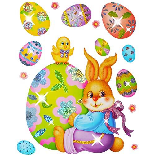 alles-meine.de GmbH 14 TLG. Set 3-D Glimmer Effekt - XL Fensterbilder - Osterhase mit Osterküken - statisch haftend - selbstklebend + wiederverwendbar/Ostern & Frühling -.. alles-meine.de GmbH 14 TLG. Set 3-D Glimmer Effekt - XL Fensterbilder - Osterhase mit Osterküken - statisch haftend - selbstklebend + wiederverwendbar/Ostern & Frühling -.. von alles-meine.de GmbH