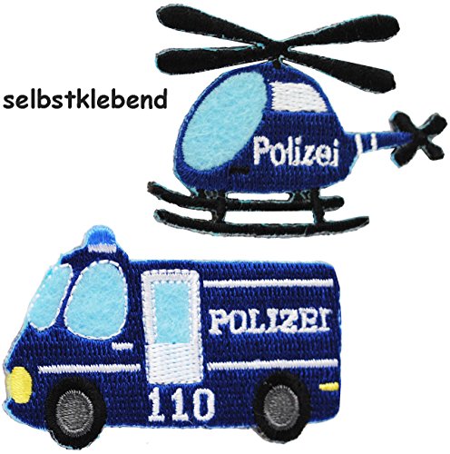 alles-meine.de GmbH 2 Stück Bügelbilder/Textil Sticker - selbstklebend - Polizei - Fahrzeug & Hubschrauber - 6 cm * 3,9 cm - Aufnäher & Applikation/Sticker - gewebter F.. alles-meine.de GmbH 2 Stück Bügelbilder/Textil Sticker - selbstklebend - Polizei - Fahrzeug & Hubschrauber - 6 cm * 3,9 cm - Aufnäher & Applikation/Sticker - gewebter F.. von alles-meine.de GmbH