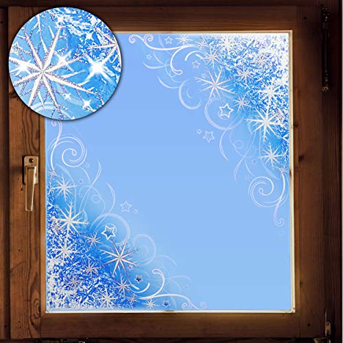 alles-meine.de GmbH 2 Stück große Fenstersticker - Motivwahl 3D Glitzer & Glimmer Schneeflocken - Sterne & Eisblumen - Ecken - 38 cm - statisch - selbstklebend - wiederverw.. alles-meine.de GmbH 2 Stück große Fenstersticker - Motivwahl 3D Glitzer & Glimmer Schneeflocken - Sterne & Eisblumen - Ecken - 38 cm - statisch - selbstklebend - wiederverw.. von alles-meine.de GmbH