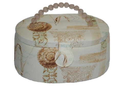alles-meine.de GmbH 2 TLG. Nähkorb Motiv Noten türkis beige Creme - Nähen Handarbeit Nähkasten von alles-meine.de GmbH