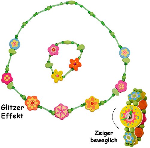 alles-meine.de GmbH 2 TLG. Set Kette + Armband - Blüten & Blumen - bunt - aus Holz - Schmuck/Perlenkette - Bunte Holzperlen/Perlen - Kinderschmuck - Halskette - Kinderk.. alles-meine.de GmbH 2 TLG. Set Kette + Armband - Blüten & Blumen - bunt - aus Holz - Schmuck/Perlenkette - Bunte Holzperlen/Perlen - Kinderschmuck - Halskette - Kinderk.. von alles-meine.de GmbH