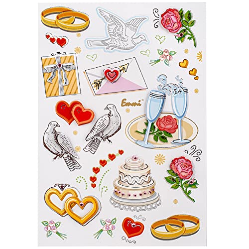 alles-meine.de GmbH 20 TLG. Set 3D Effekt & Glitzer - Aufkleber/Sticker Set - Hochzeit - Ehe & Vermählung - selbstklebend - Perlen - Stickerset - z.B. für Stickeralbum/Brau.. alles-meine.de GmbH 20 TLG. Set 3D Effekt & Glitzer - Aufkleber/Sticker Set - Hochzeit - Ehe & Vermählung - selbstklebend - Perlen - Stickerset - z.B. für Stickeralbum/Brau.. von alles-meine.de GmbH