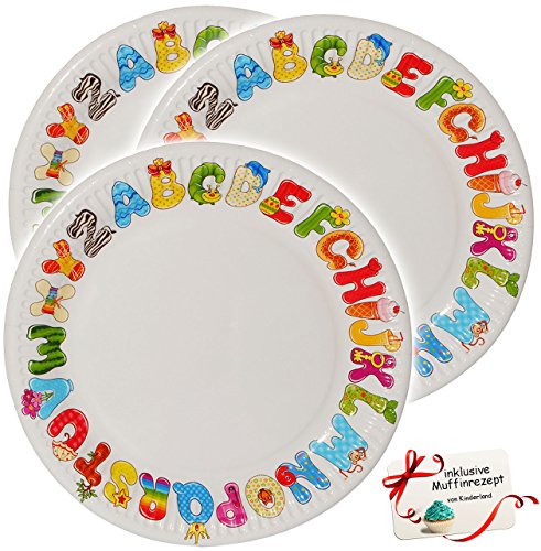 alles-meine.de GmbH 24 TLG. Set Pappteller - Buchstaben - ABC/Alphabet - Teller zum Schulanfang/Geburtstag - Ø 23 cm - Schuleinführung & Kindergeburtstag - Einwegteller.. von alles-meine.de GmbH