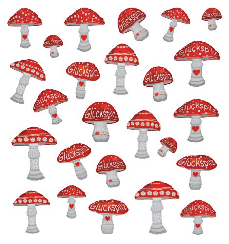 alles-meine.de GmbH 25 TLG. Set Sticker/Aufkleber - Pilz Bunte Pilze Glückspilz gepunktet Glück Punkt Blumen Blüten rot alles-meine.de GmbH 25 TLG. Set Sticker/Aufkleber - Pilz Bunte Pilze Glückspilz gepunktet Glück Punkt Blumen Blüten rot von alles-meine.de GmbH