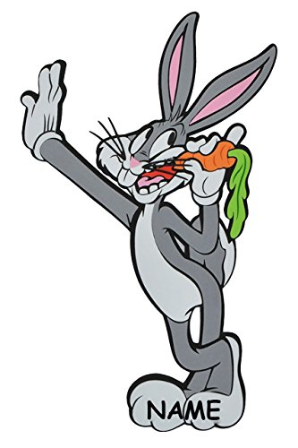 alles-meine.de GmbH 3-D Wandtattoo/Wandbild/Türschild - XL Hase Bugs Bunny incl. Namen - aus Moosgummi - Looney Tunes Wandsticker Wanddeko für Kinderzimmer Kind Kinder Deko B.. von alles-meine.de GmbH