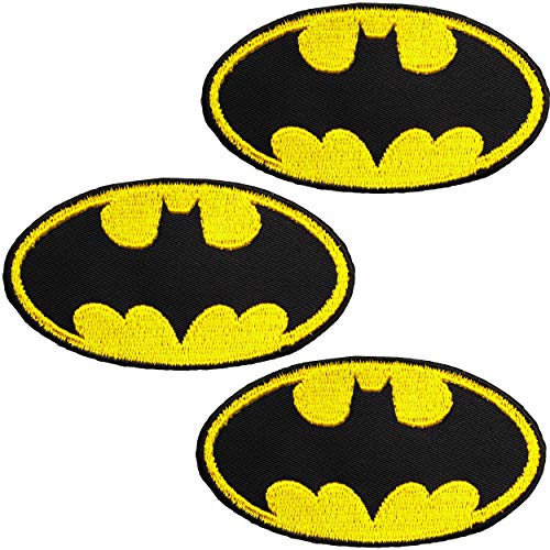 alles-meine.de GmbH 3 Stück Bügelbilder/Applikationen/Aufbügler - Batman - Logo Fledermaus - 8,0 cm * 4,5 cm - Aufnäher/gewebte Flicken - zum Aufbügeln Aufkleben Aufnähen.. alles-meine.de GmbH 3 Stück Bügelbilder/Applikationen/Aufbügler - Batman - Logo Fledermaus - 8,0 cm * 4,5 cm - Aufnäher/gewebte Flicken - zum Aufbügeln Aufkleben Aufnähen.. von alles-meine.de GmbH