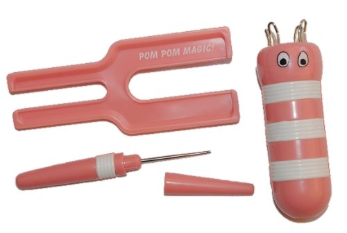 alles-meine.de GmbH 3 TLG. Set Strickliesel + Pompom + Ahle mit pink rosa Puppe Maker Haken groß von alles-meine.de GmbH