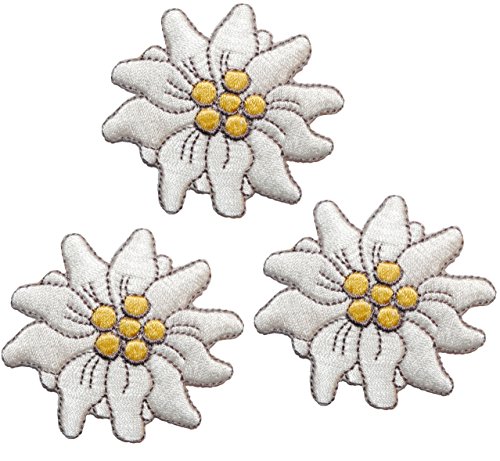 alles-meine.de GmbH 3 er Set: Edelweiß 4,1 cm * 3,8 cm Bügelbild Aufnäher Applikation Patch Blume alles-meine.de GmbH 3 er Set: Edelweiß 4,1 cm * 3,8 cm Bügelbild Aufnäher Applikation Patch Blume von alles-meine.de GmbH