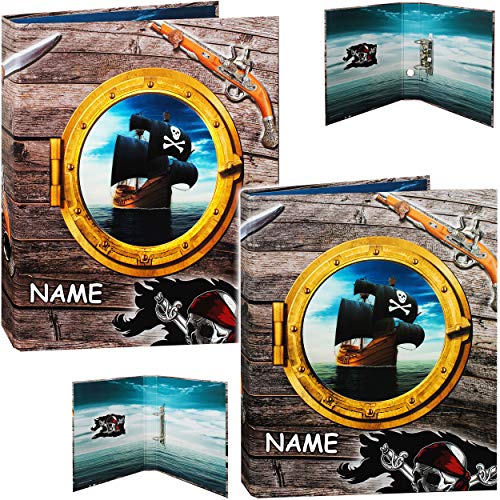 alles-meine.de GmbH 3D Effekt - 2 TLG. Set breiter + schmaler - A4 - Ordner/Ringbuch/Sammelordner - Pirat - Piratenschiff - inkl. Name - Aktenordner - Ringordner für Dokume.. alles-meine.de GmbH 3D Effekt - 2 TLG. Set breiter + schmaler - A4 - Ordner/Ringbuch/Sammelordner - Pirat - Piratenschiff - inkl. Name - Aktenordner - Ringordner für Dokume.. von alles-meine.de GmbH